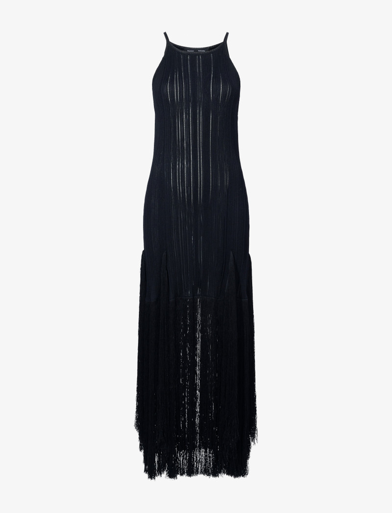 Everly Dress in Viscose Fringe Knit 1