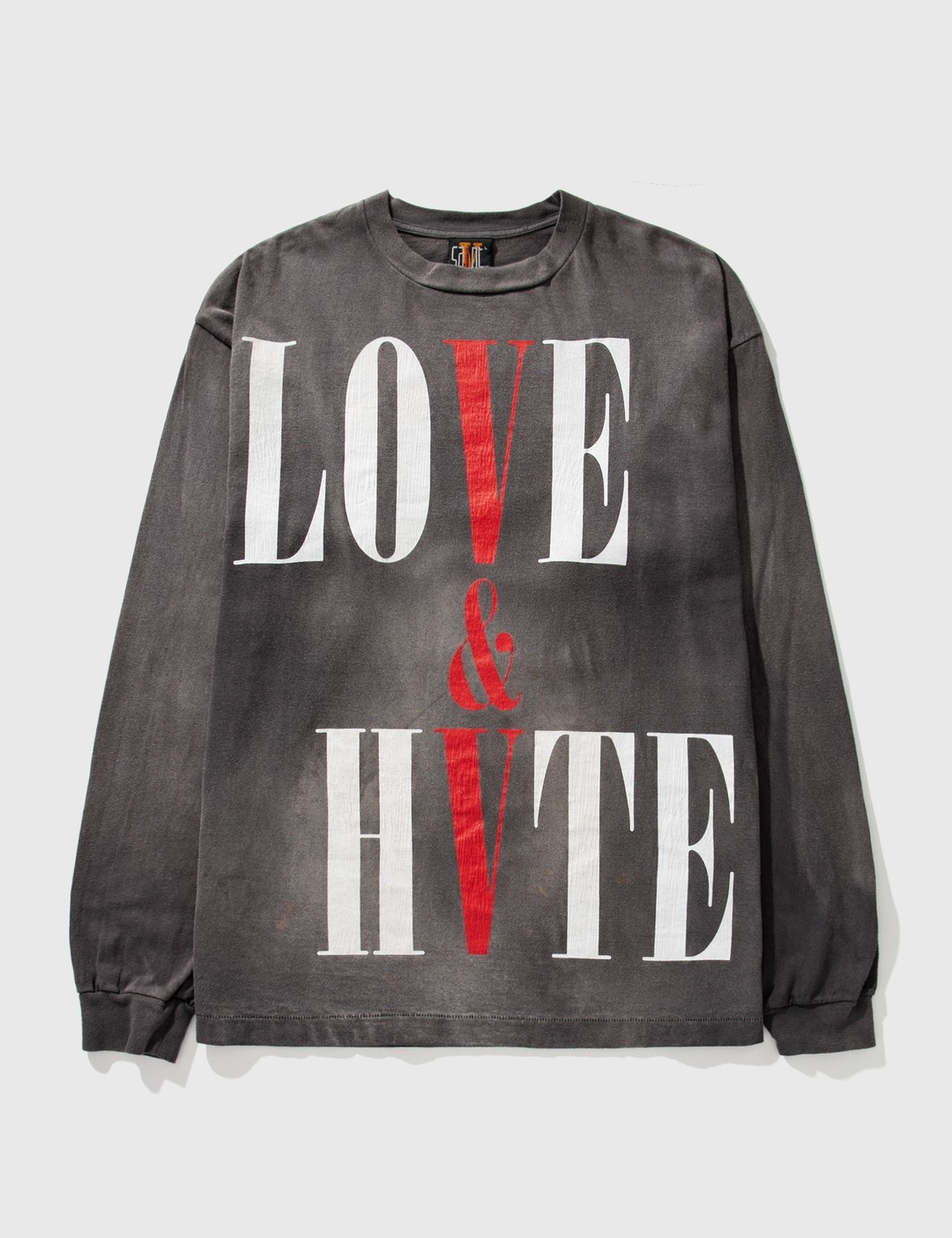 slogan-print long-sleeved T-shirt - 1