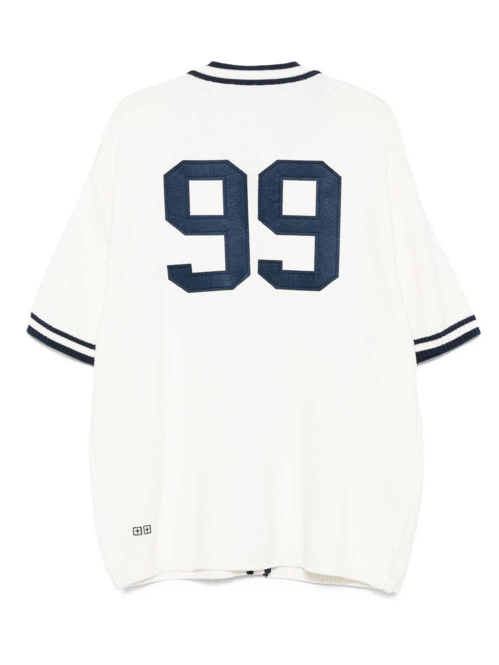 knit baseball cardigan - 2