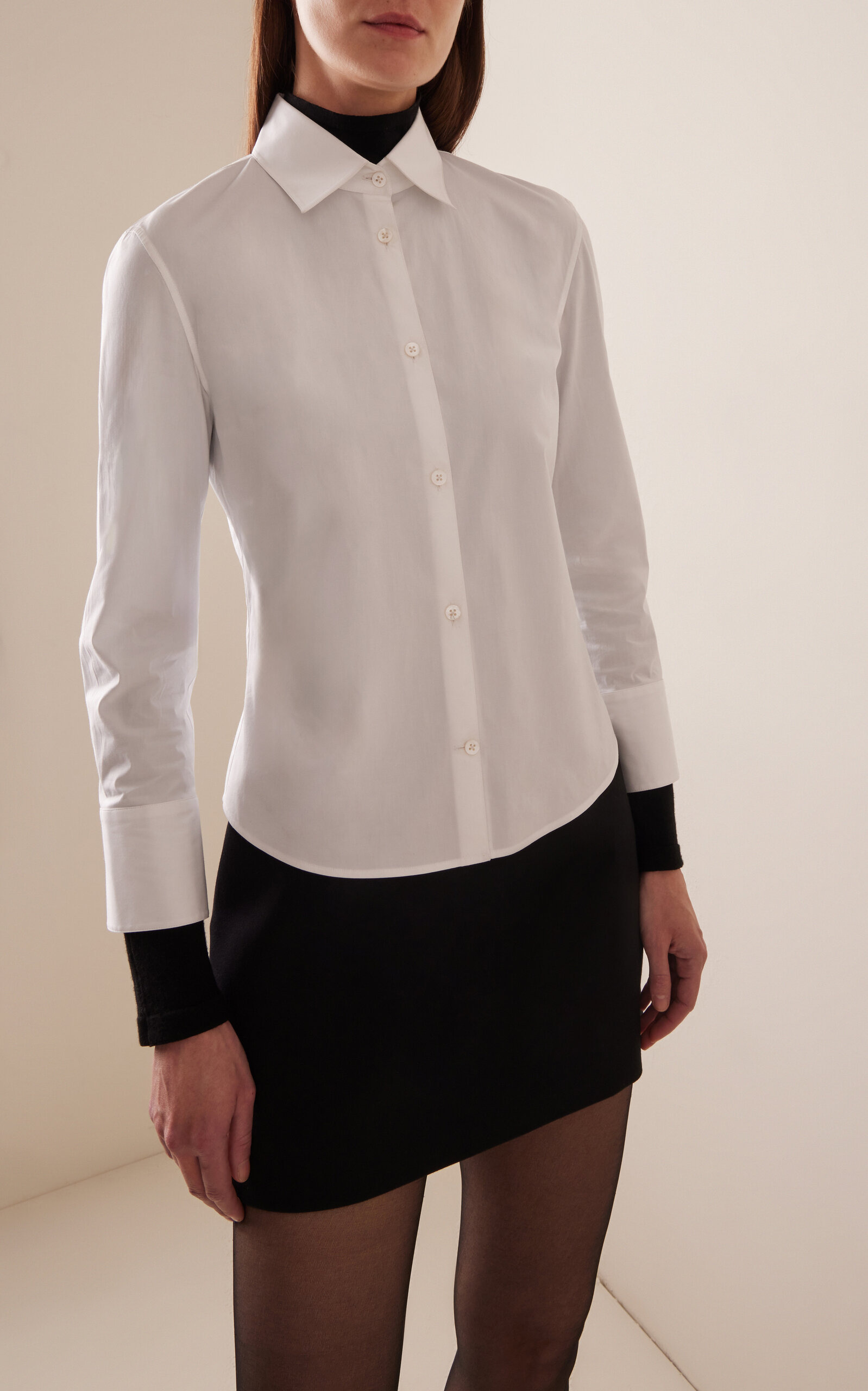 Frou Stretch-Cotton Shirt white - 2