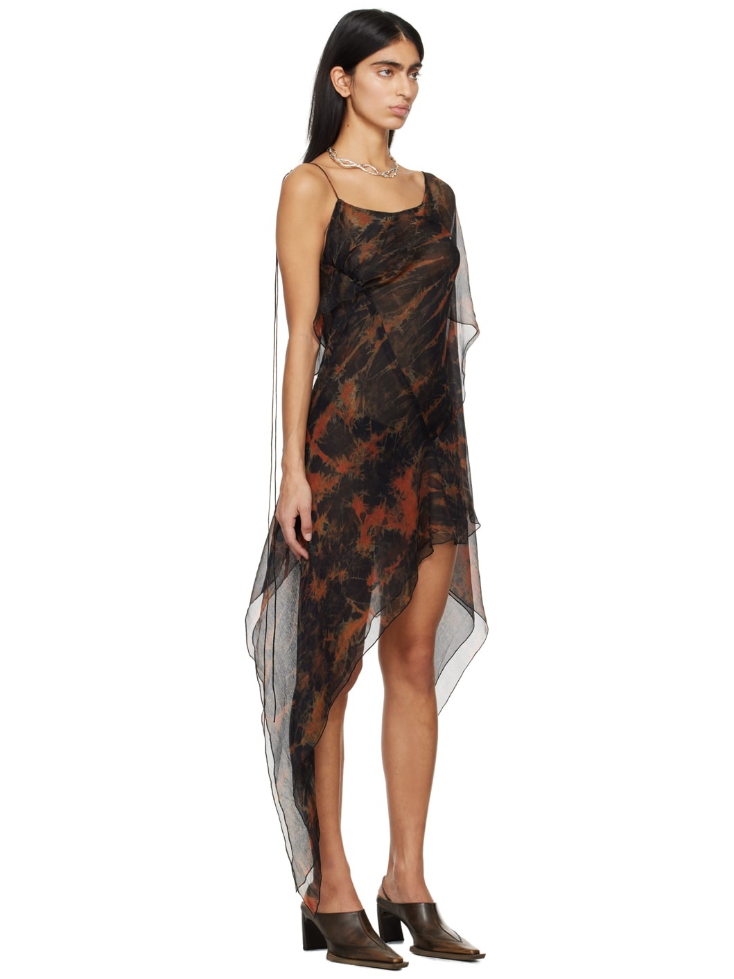 Black & Orange Fuel Minidress - 2