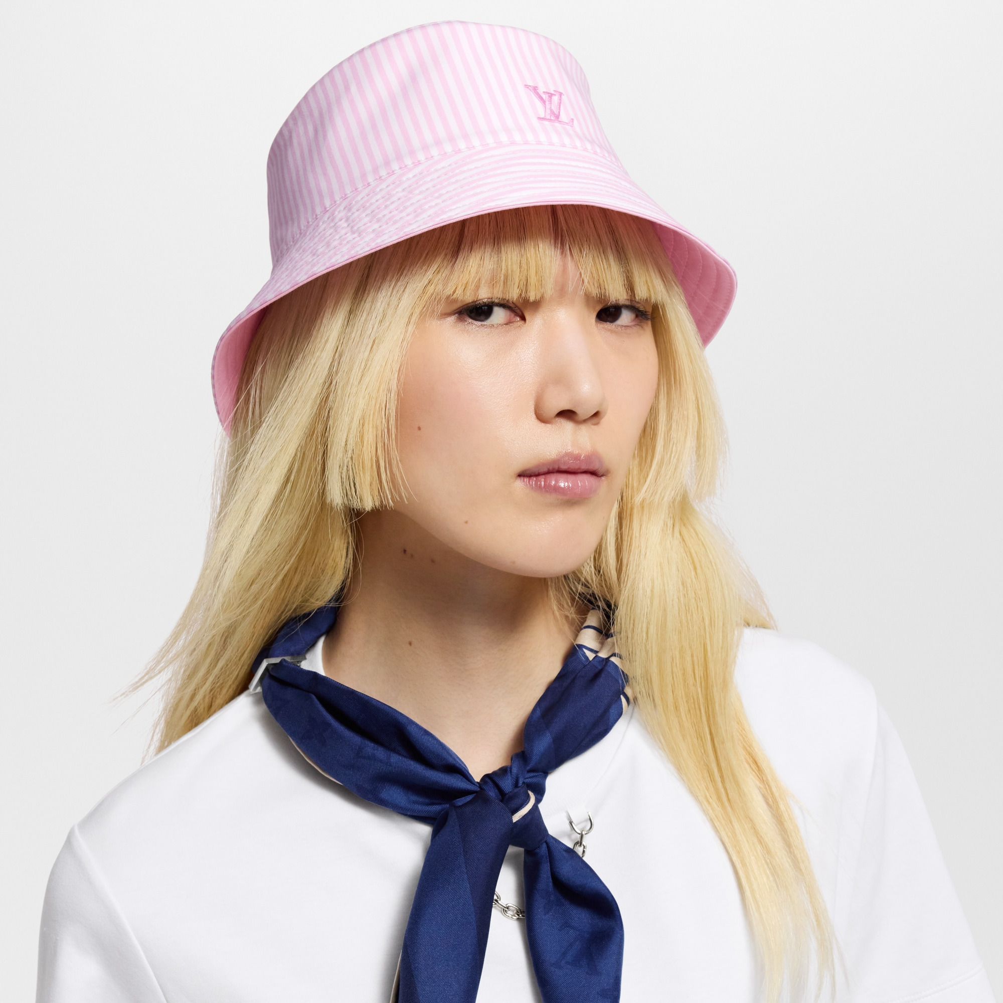 LV League Striped Bucket Hat - 6