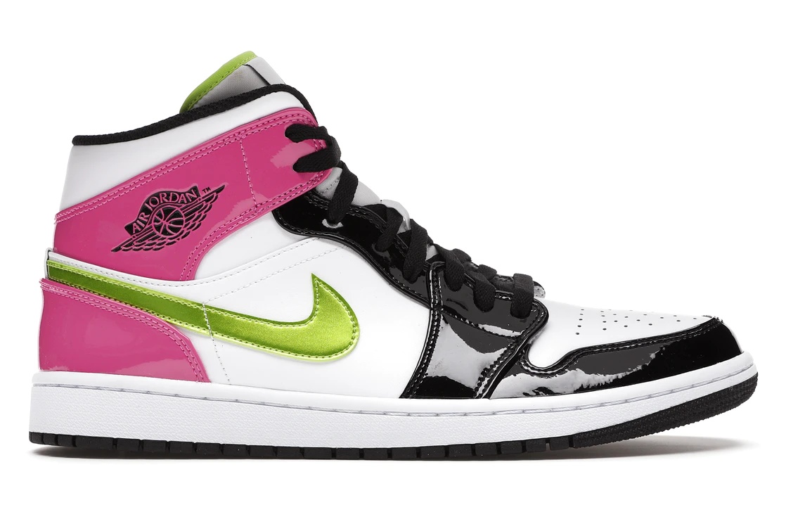 Jordan 1 Mid White Black Cyber Pink - 1