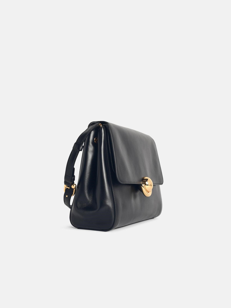 FURLA 'S DOMUS' BLACK LEATHER SHOULDER BAG outlook