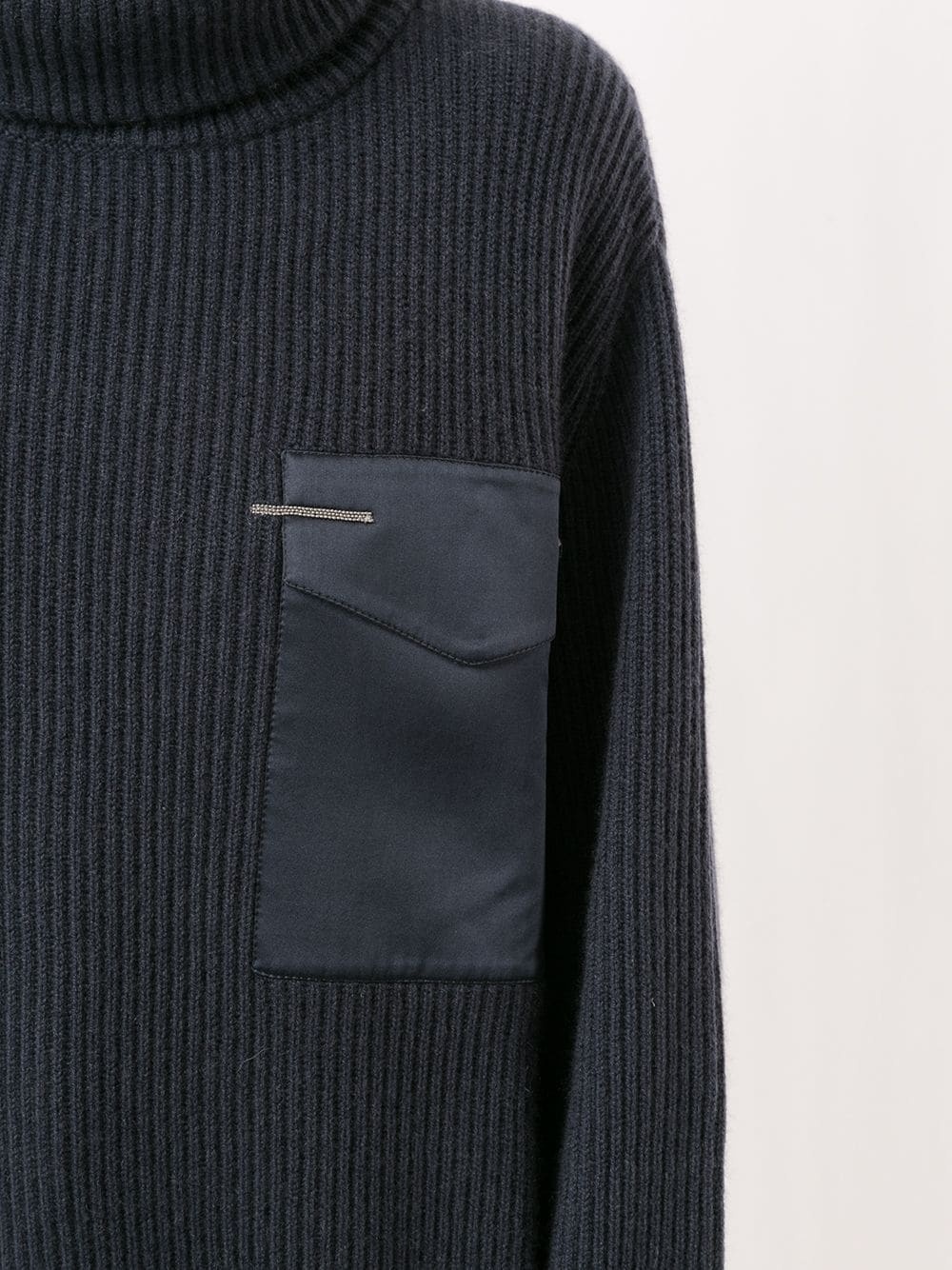 contrast-pocket cashmere jumper - 5