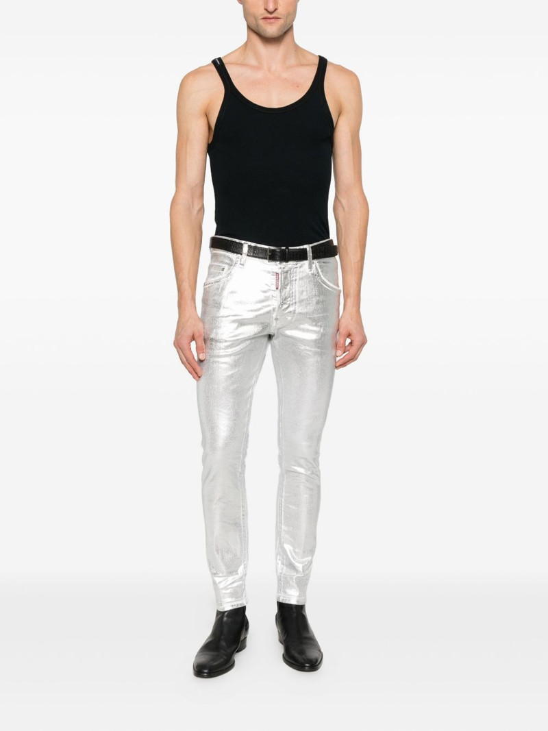 DSQUARED2 metallic-finish jeans outlook