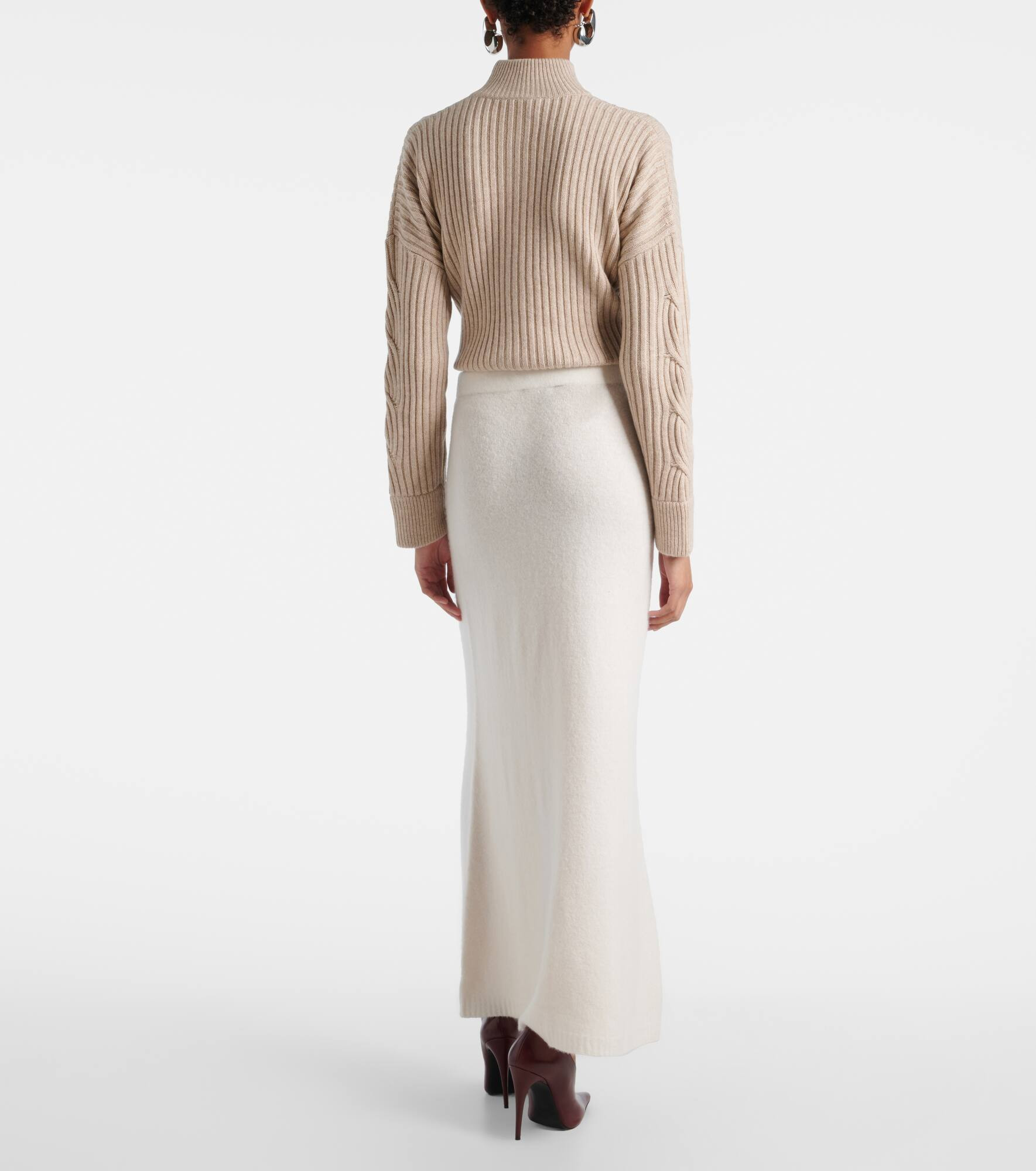 Dorina cashmere-blend maxi skirt - 3