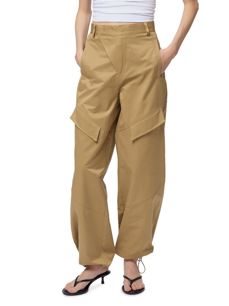 Women's Kate Cotton-Blend Cargo Trousers - Olive 4