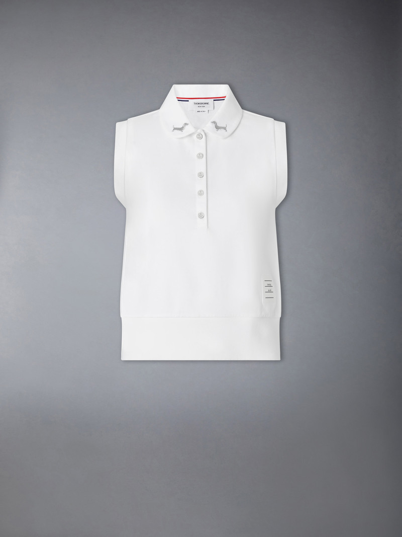 JERSEY EMBROIDERY SLEEVELESS POLO 1