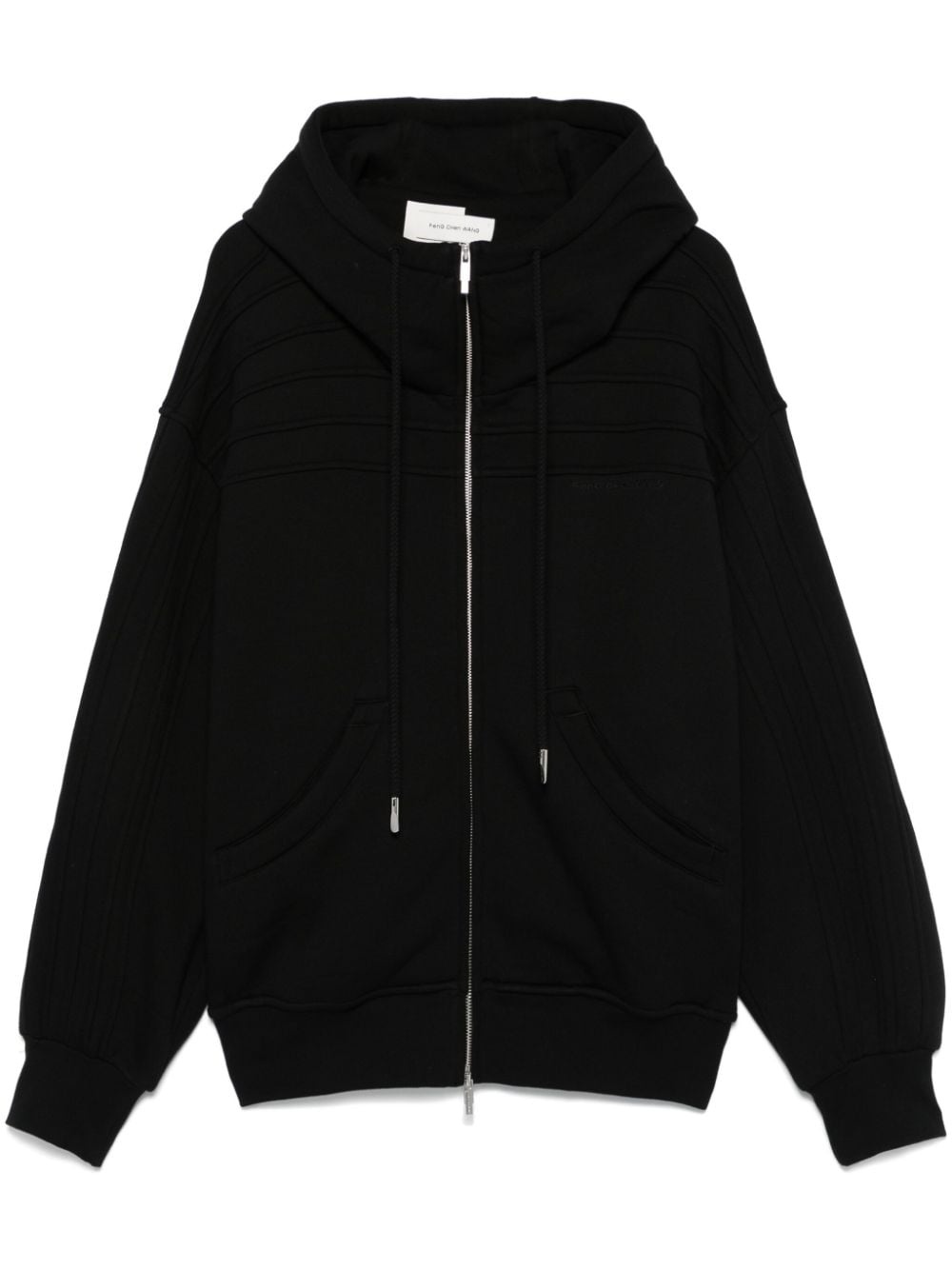 pleated hoodie - 1