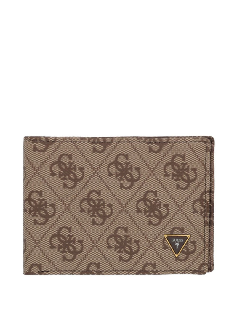 monogram-print logo-plaque wallet 1