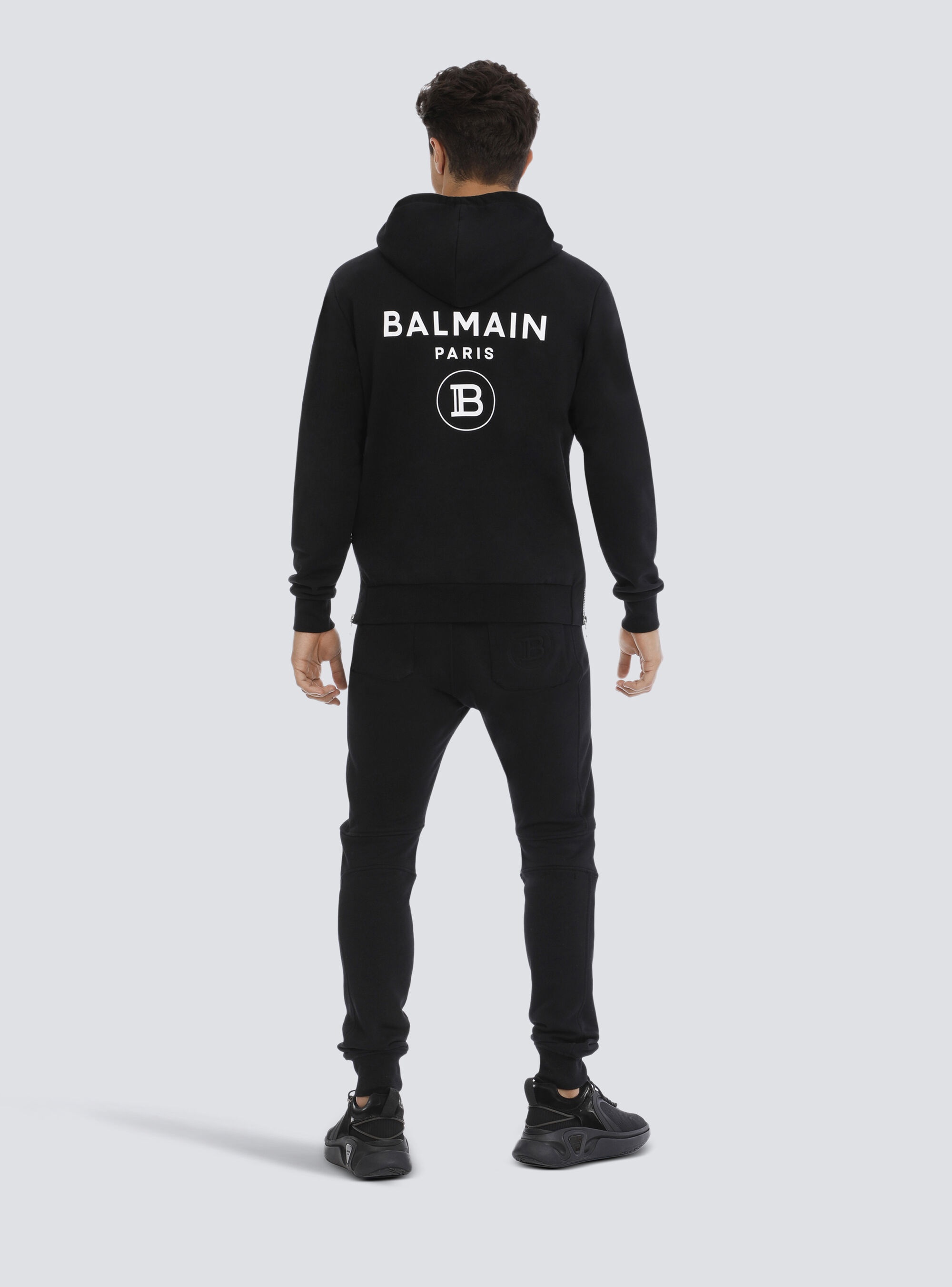 Eco-designed cotton sweatshirt with Balmain logo print - 2
