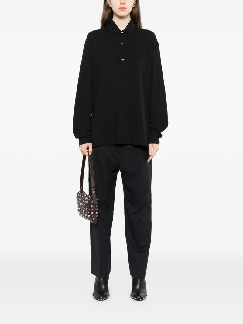 SETCHU logo-embroidered long-sleeve polo shirt outlook