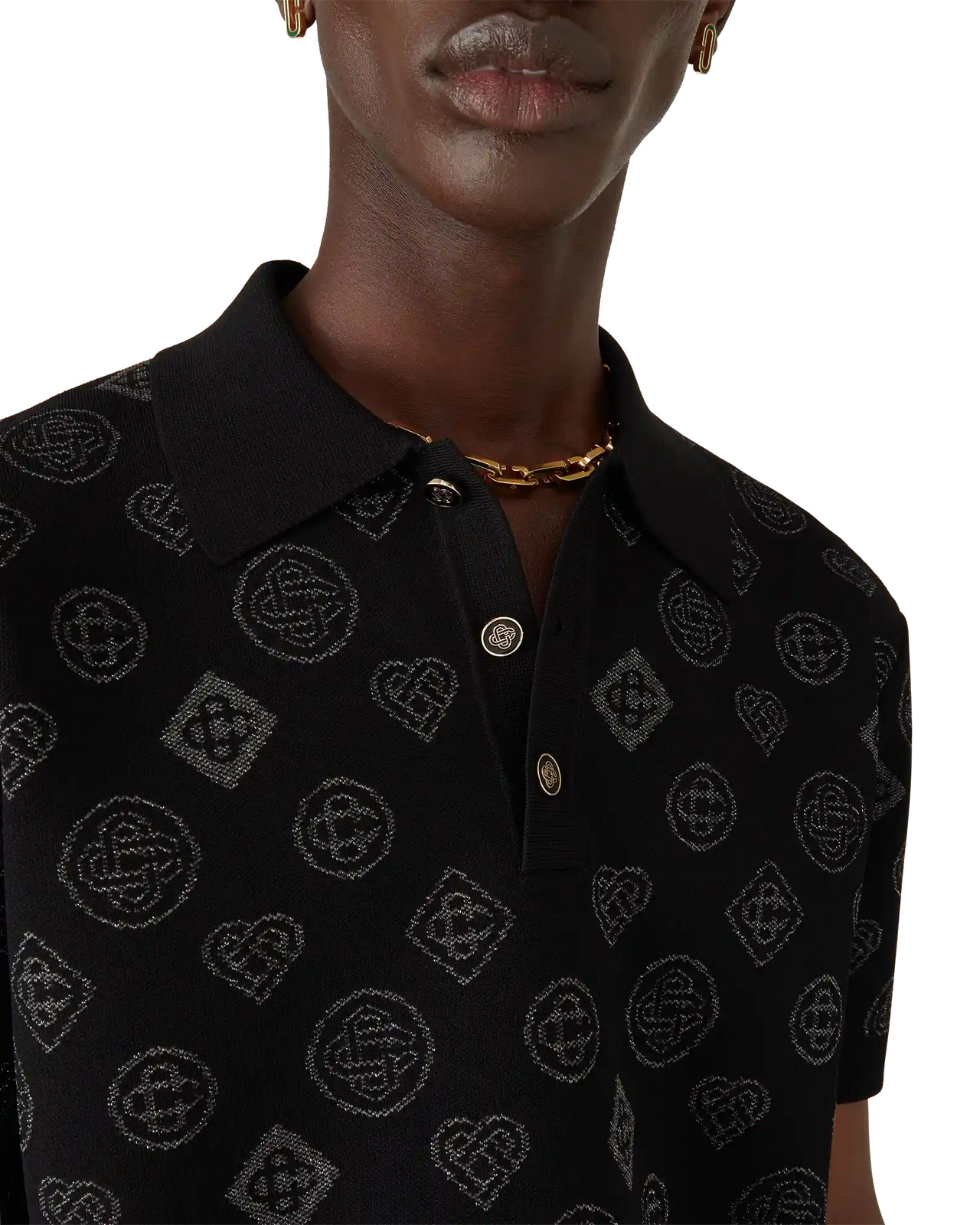 Monogram Jacquard Polo | Casablanca Paris - 5