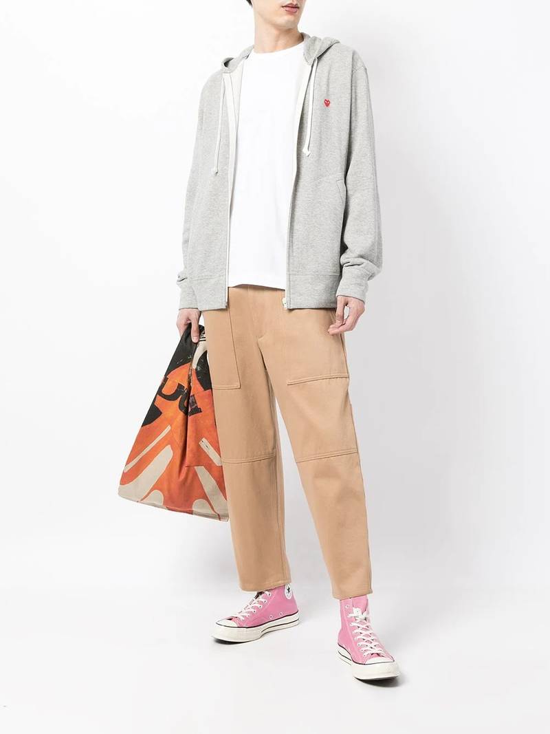 Comme des Garçons PLAY heart patch zip-up hoodie outlook
