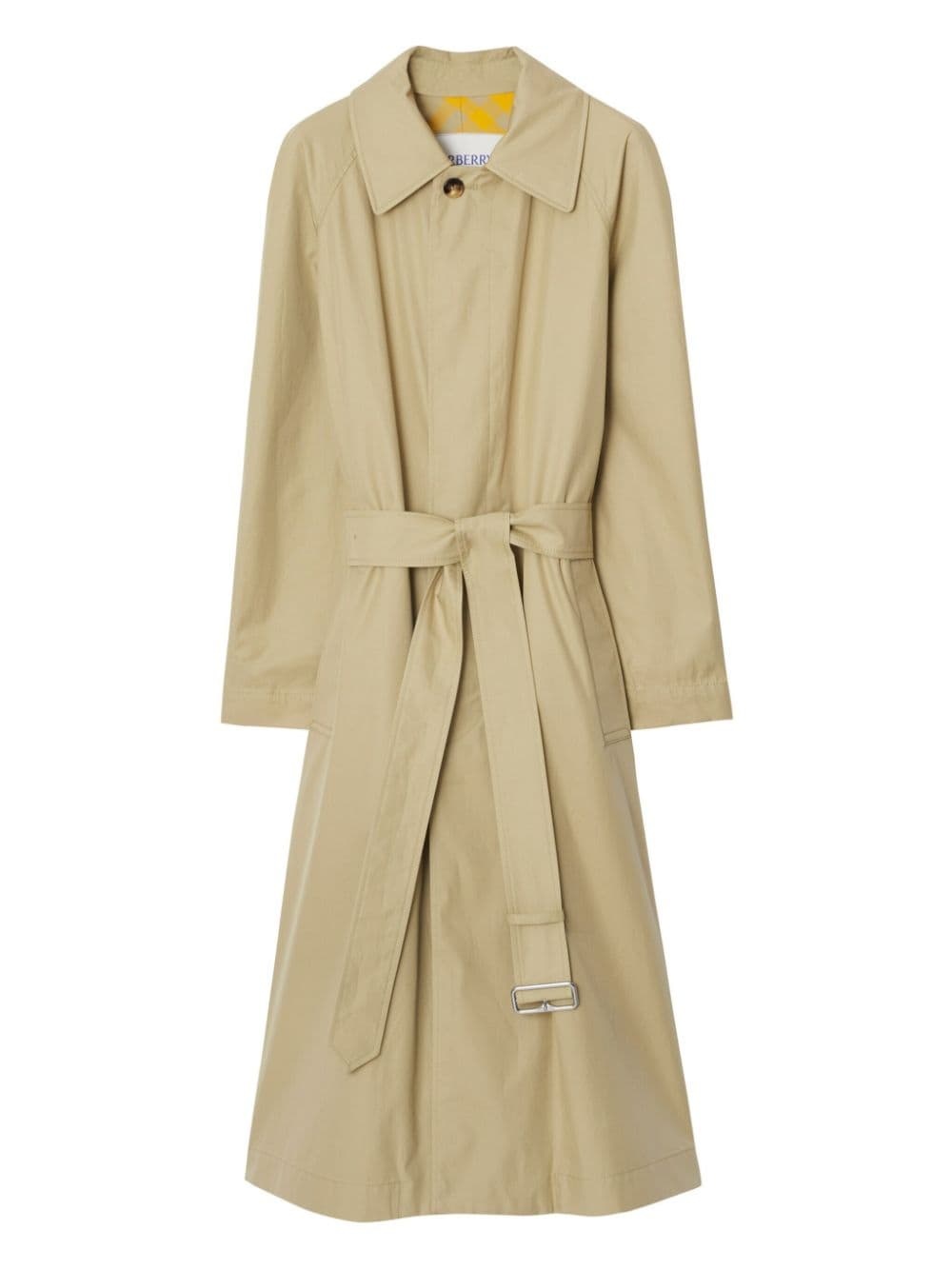 EDK checked trench coat - 4