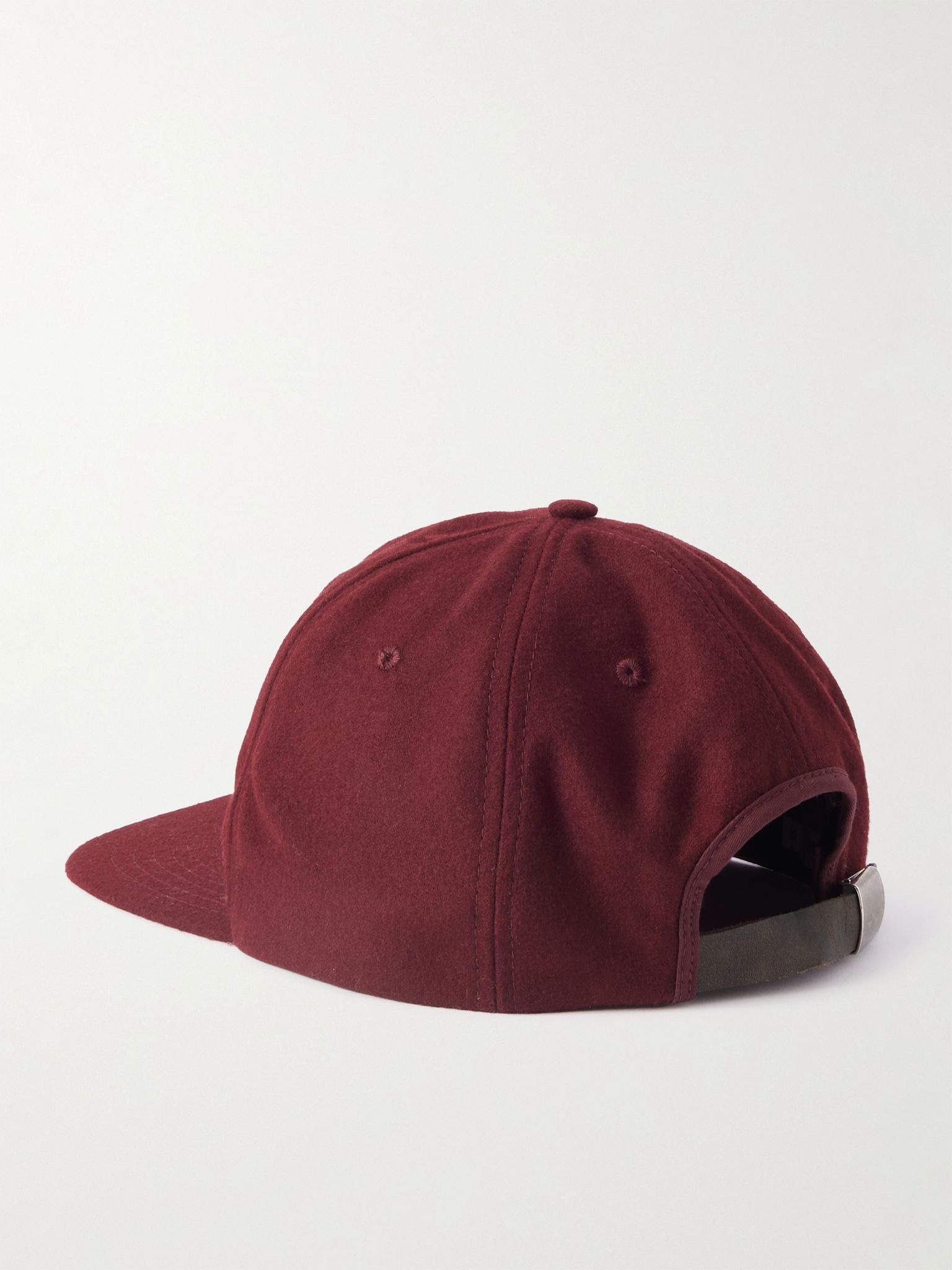 Logo-Appliquéd Wool-Felt Baseball Cap Burgundy - 3