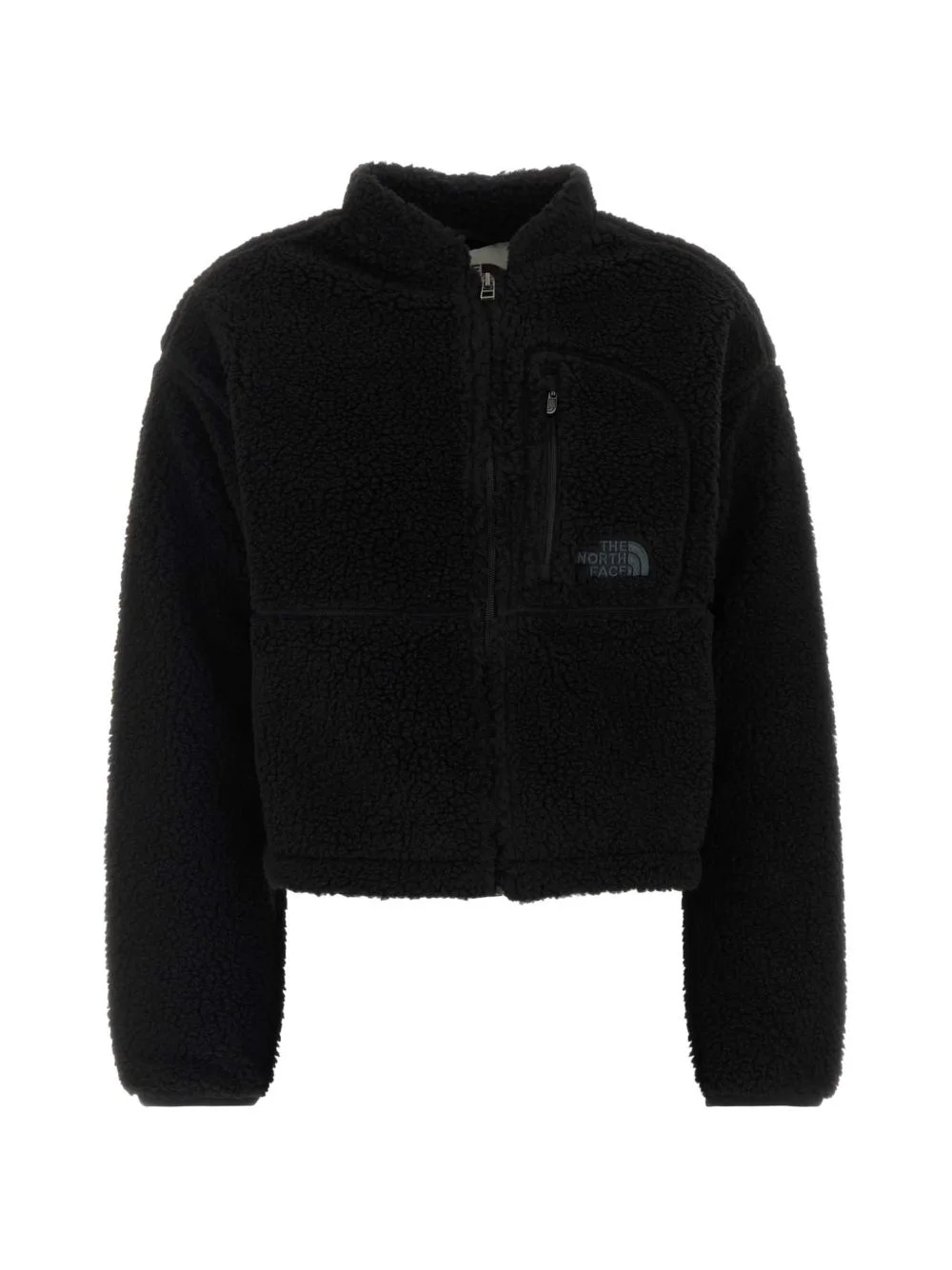 teddy-texture zip-up jacket - 1