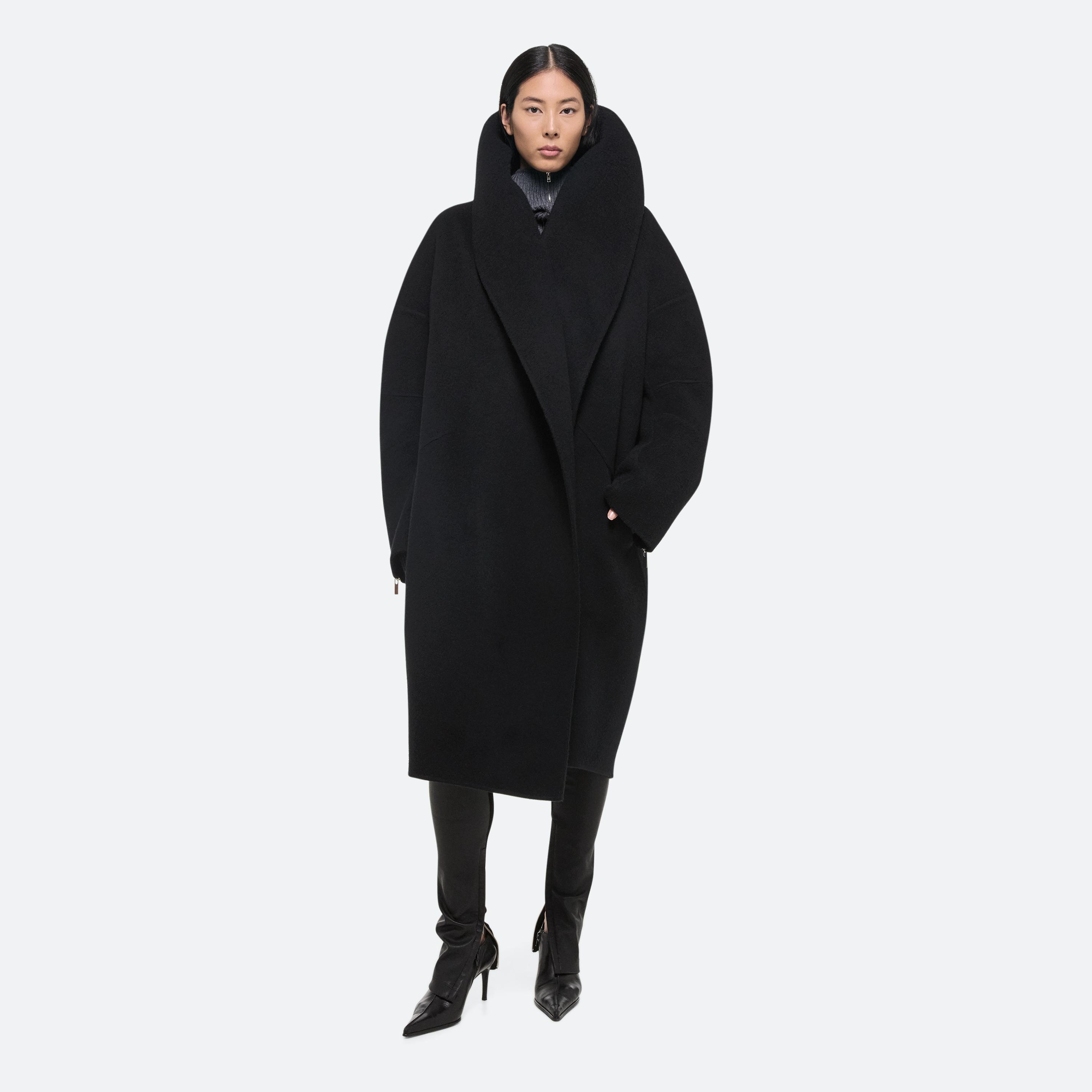 DOUBLE-FACED APEX COCOON COAT - 3