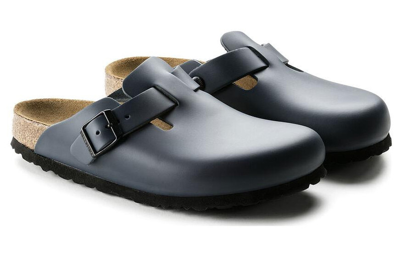 Birkenstock Boston Natural Leather 'Blue' 0060151 4