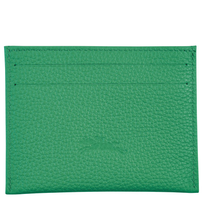 Longchamp Le Foulonné Cardholder Green - Leather outlook