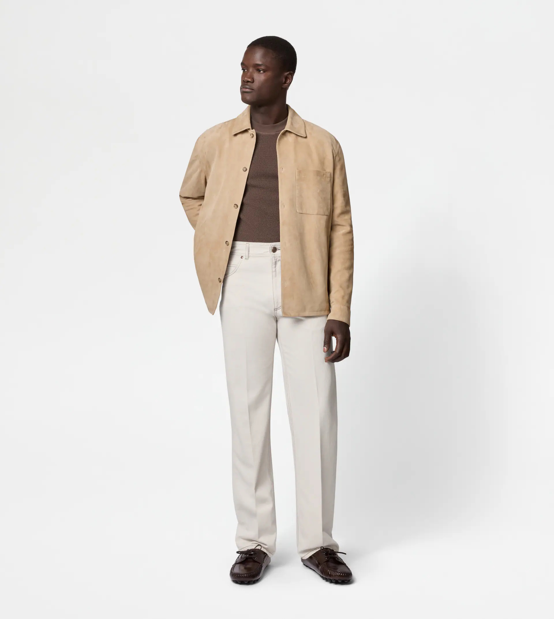 RELAXED FIT 5 POCKET JEANS - BEIGE - 2