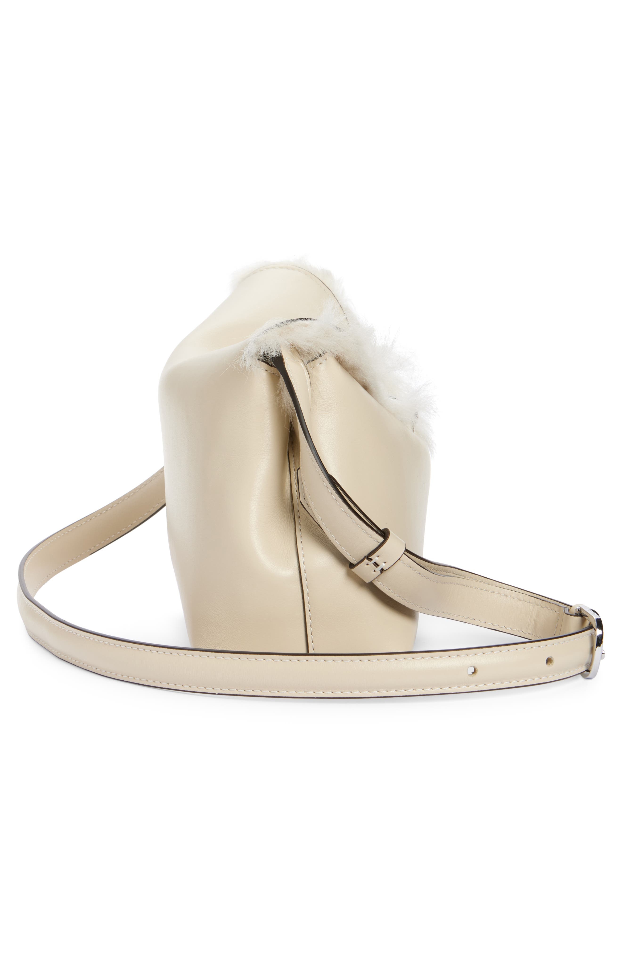 TOTEME T-Lock Genuine Shearling Clutch in Ecru at Nordstrom - 6