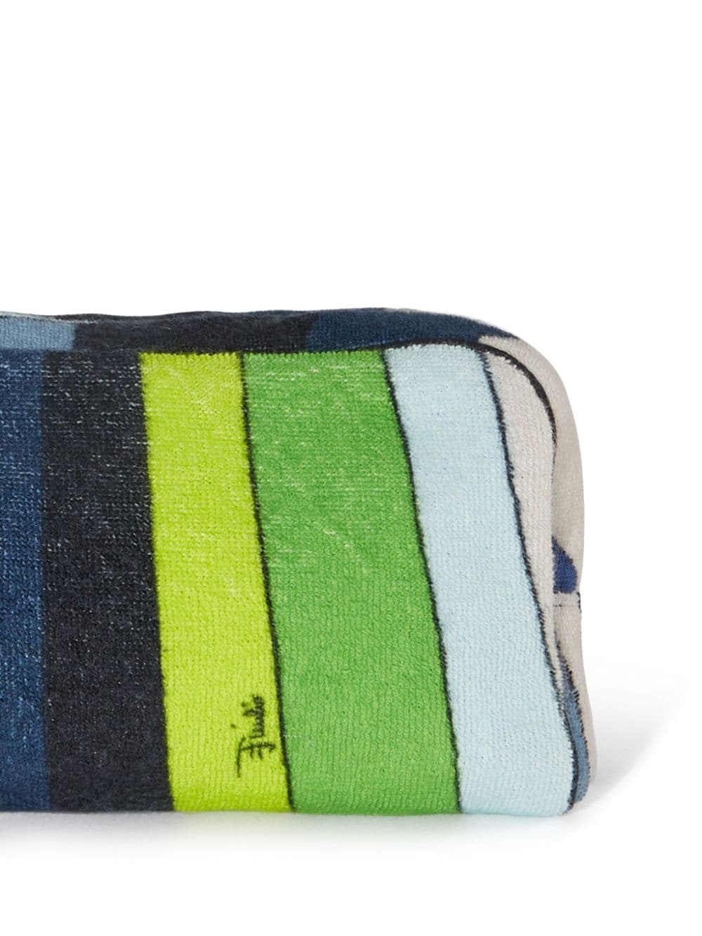 stripe-print textured make up bag - 3