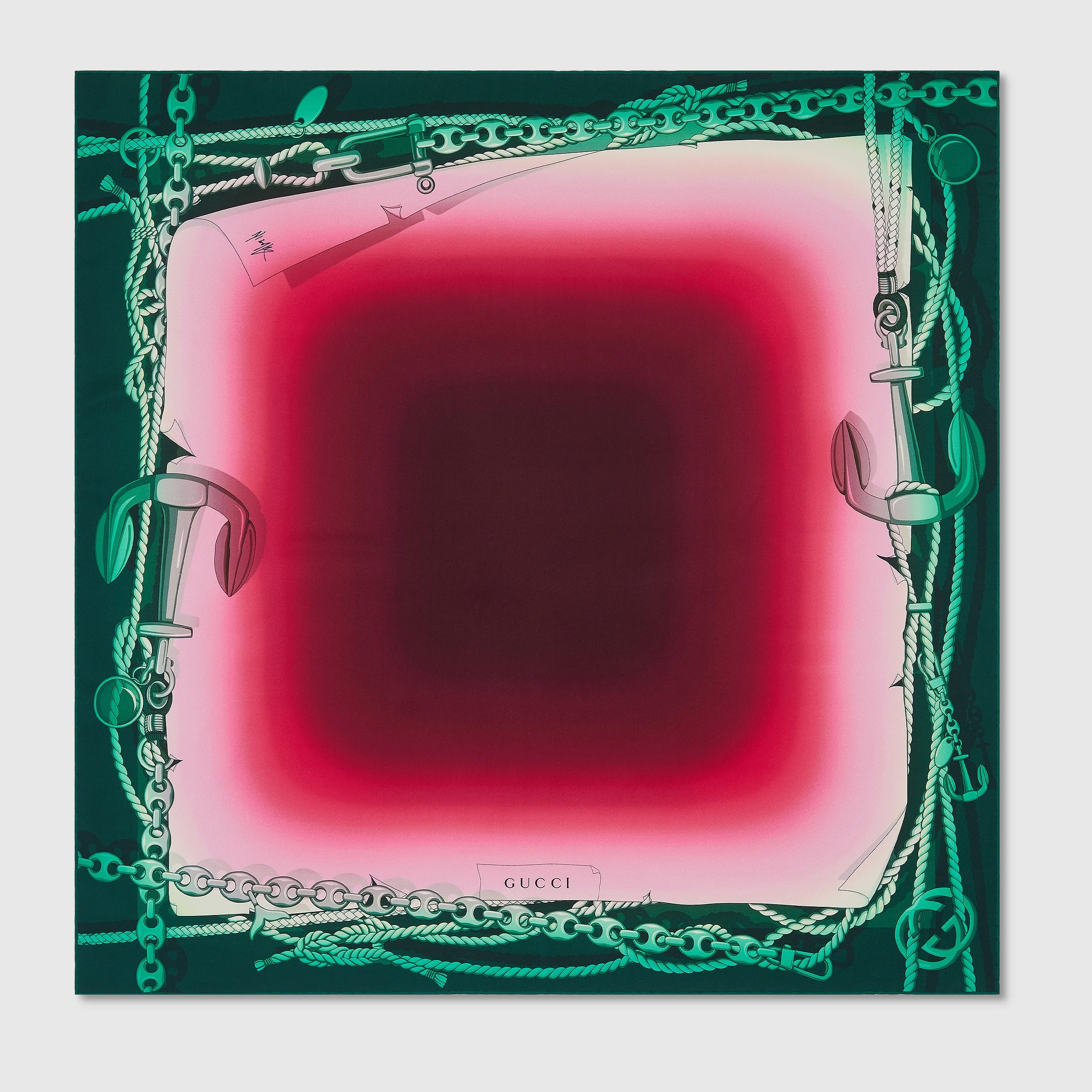 90 x 90 project printed silk carré - 1