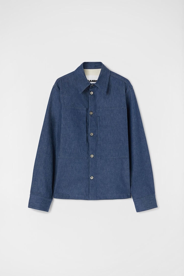 【関税込み】JIL SANDER Denim overshirt Jil Sander Men's Denim Overshirt in Magnet Jil Sander