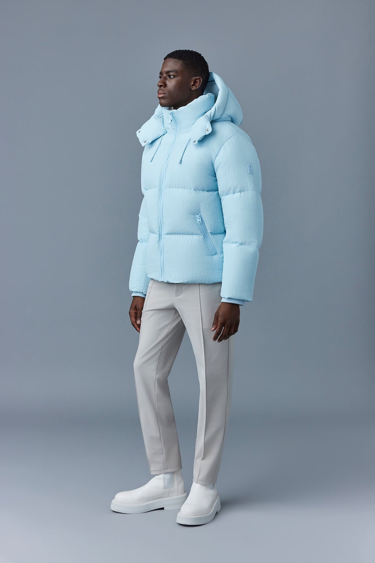 KENT-TR Tactile ripstop down jacket with hood - 3