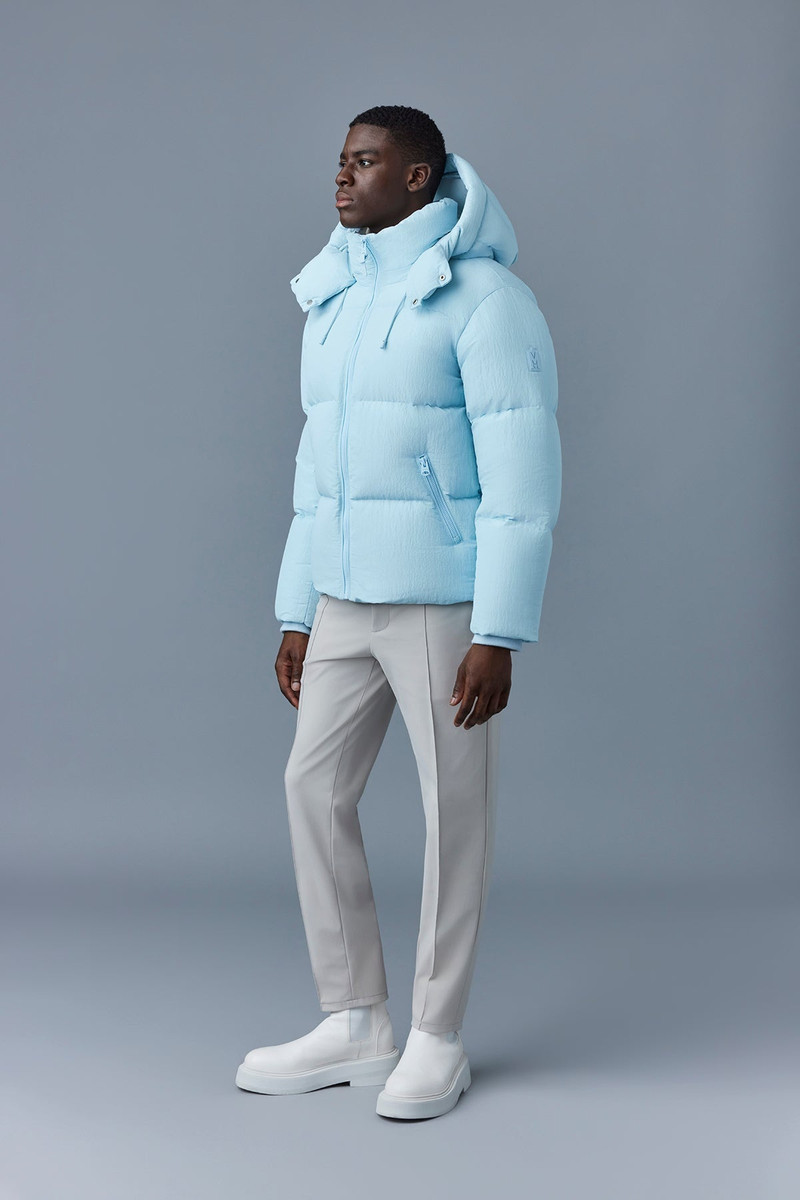 KENT-TR Tactile ripstop down jacket with hood 3