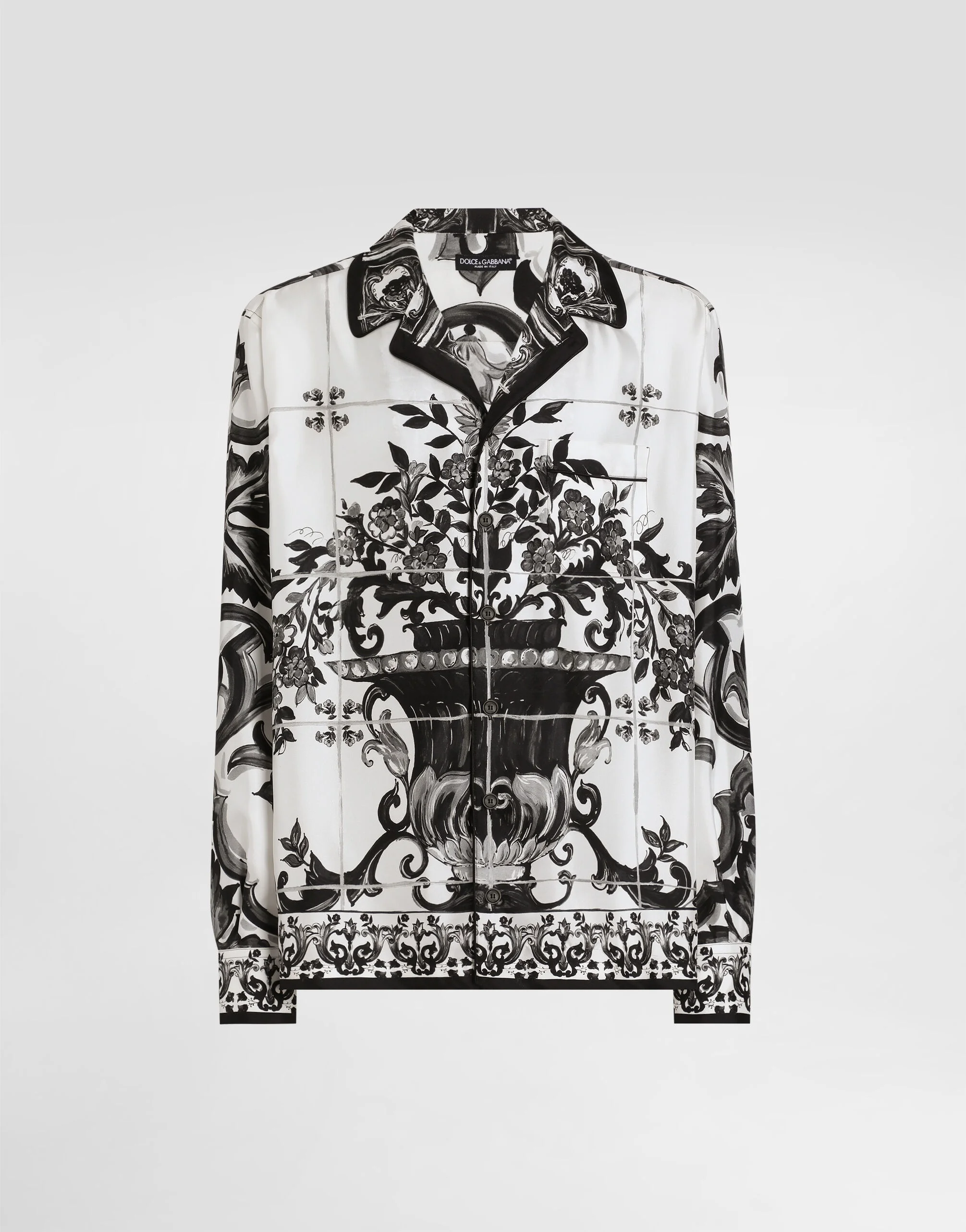 Majolica-print twill vanity shirt - 1