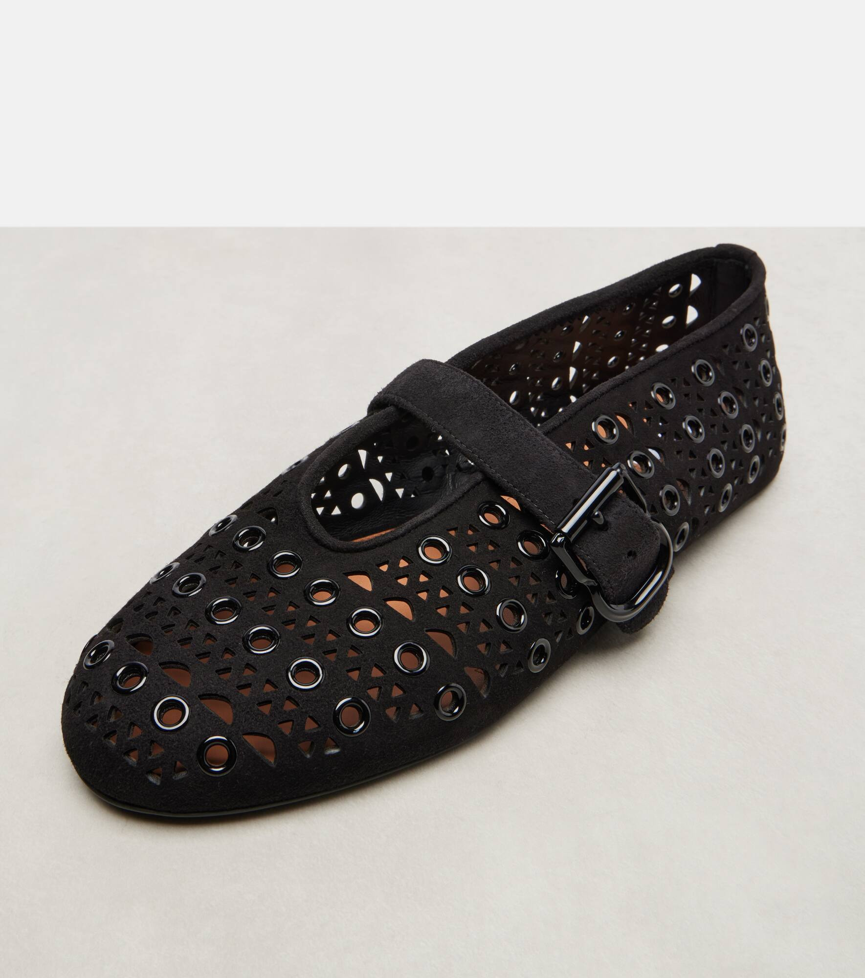 Embellished suede ballet flats - 5
