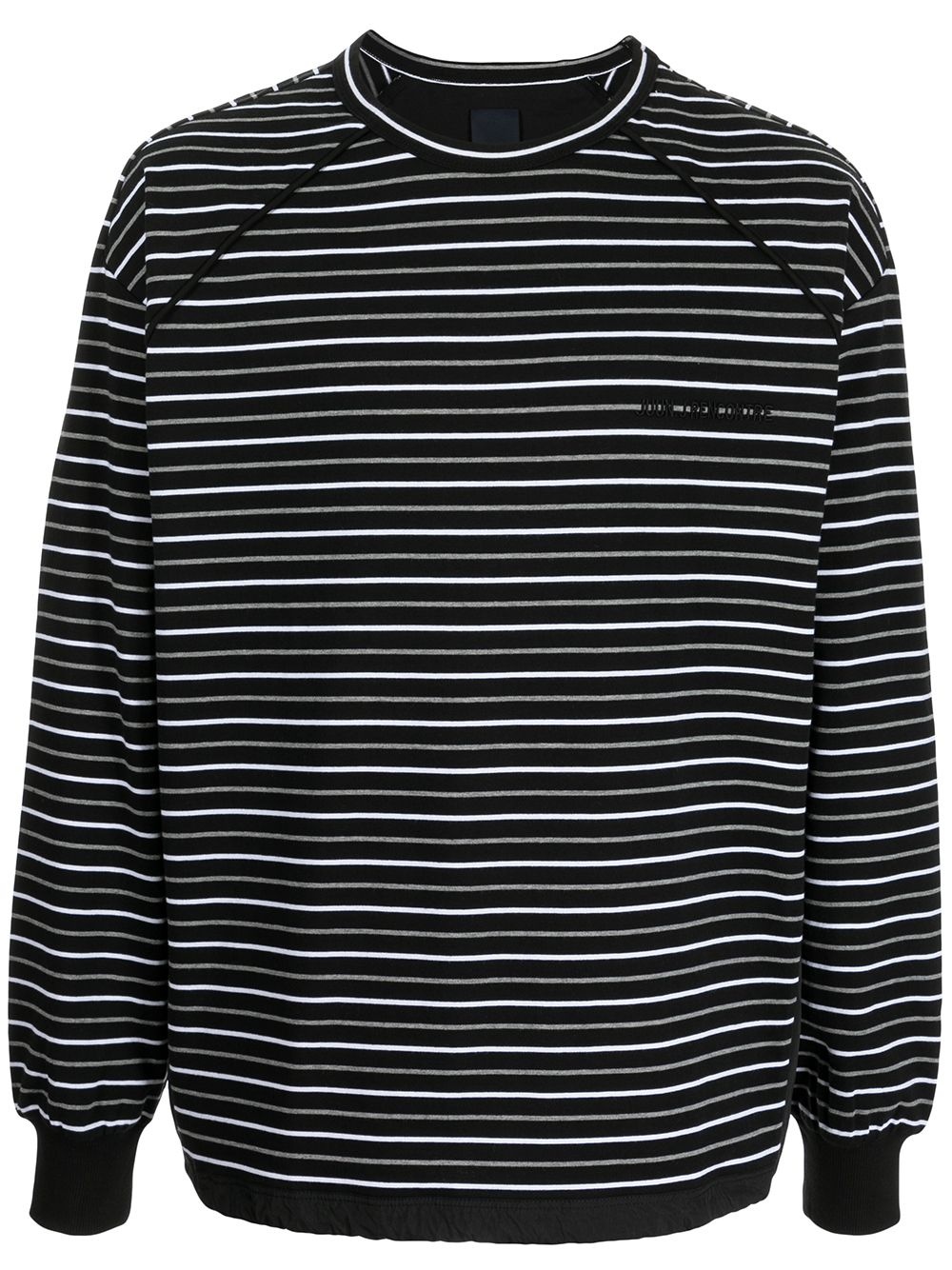 striped long-sleeve sweatshirt - 1