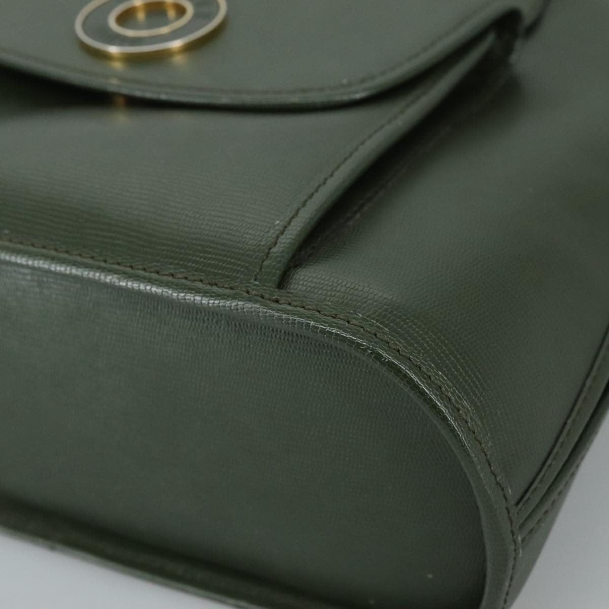 CELINE Hand Bag Leather Khaki - 10