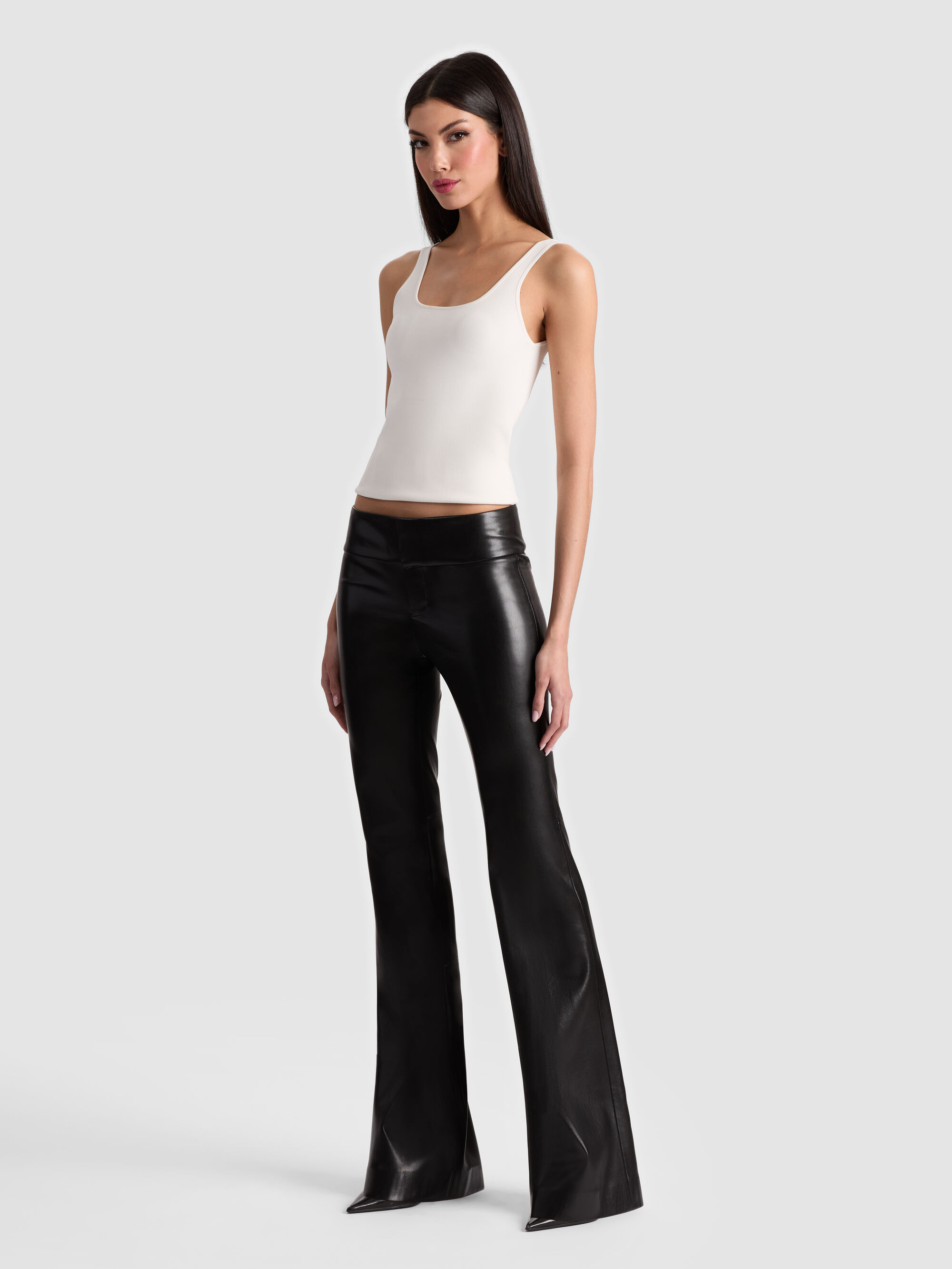OLIVIA VEGAN BOOTCUT PANT - 5