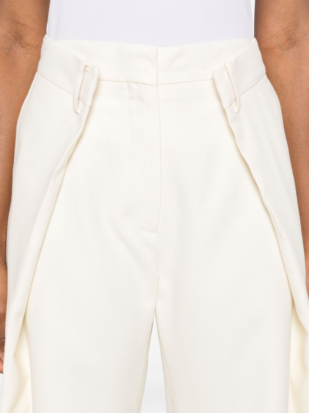 pleated wide-leg trousers - 5