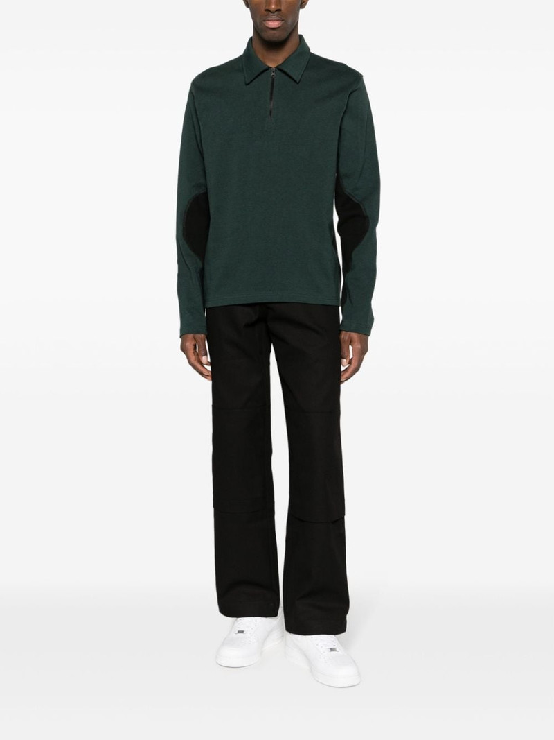 GR10K colour-block cotton polo shirt outlook