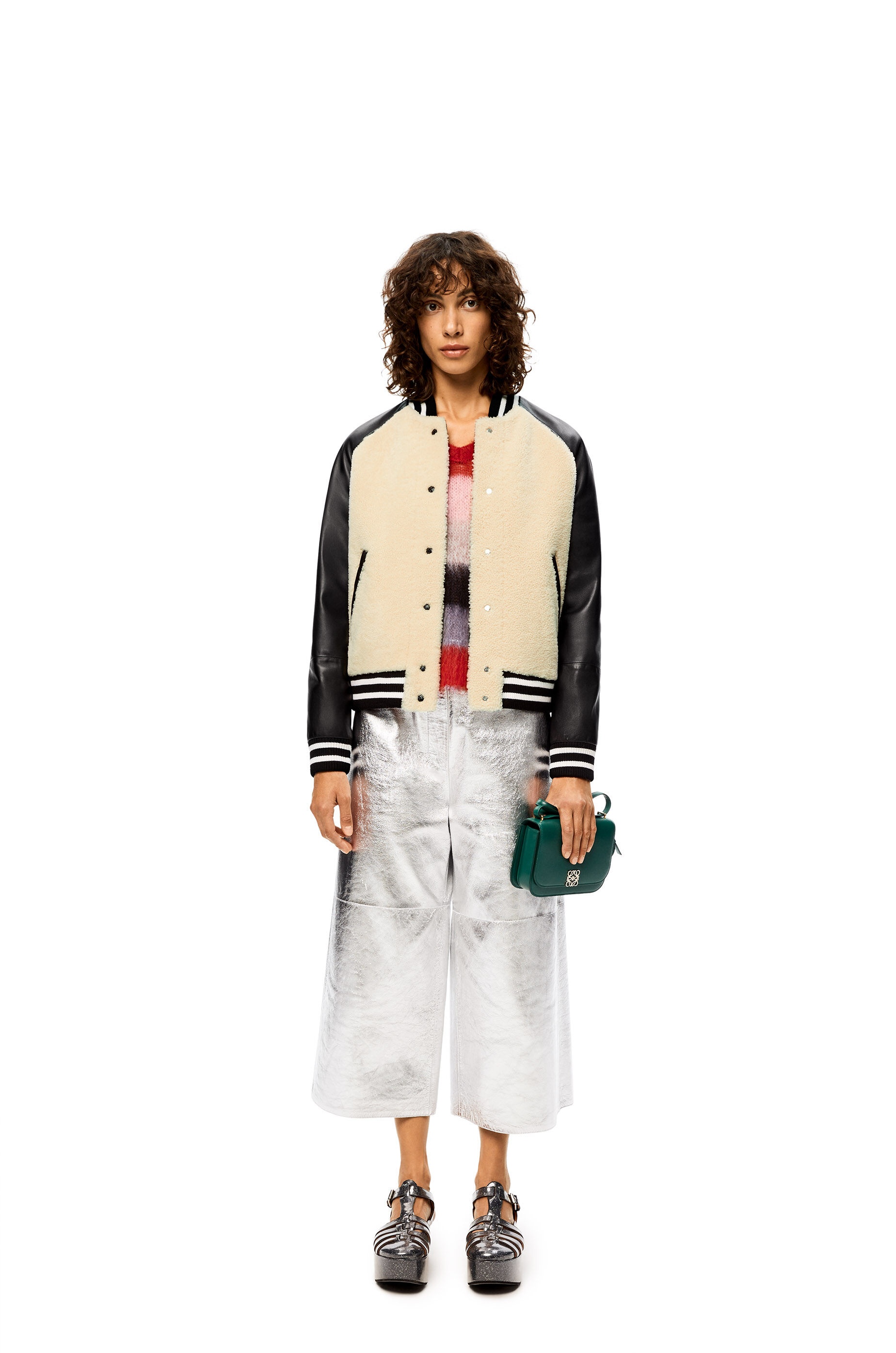 Bomber jacket in shearling - 2
