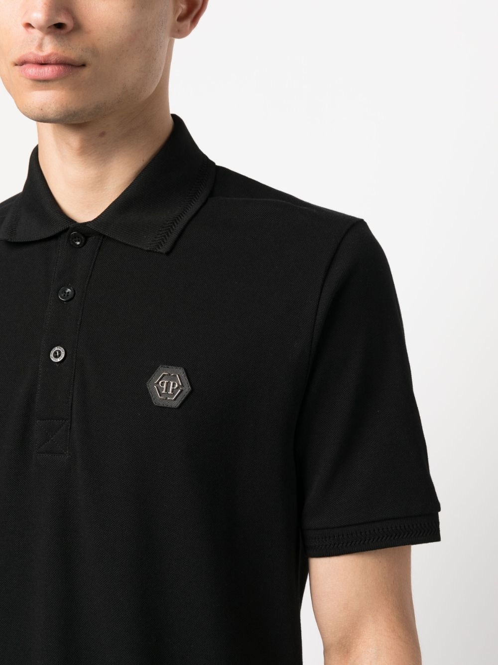 logo_patch short-sleeved polo shirt