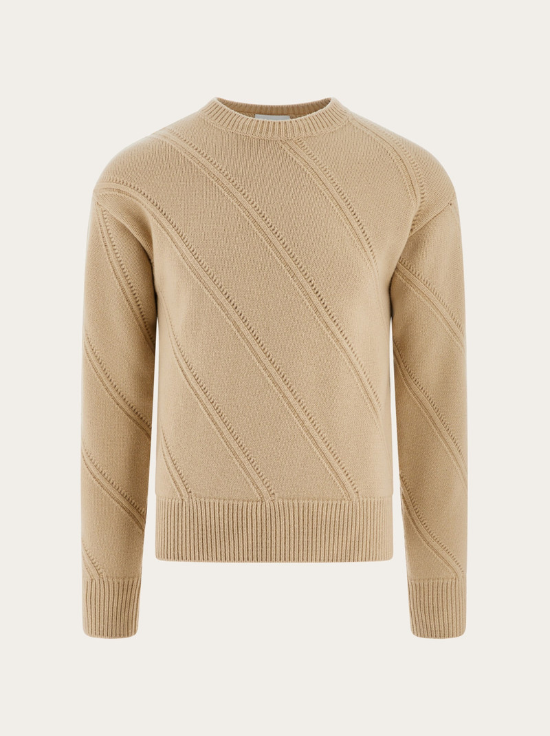 Crew neck  wool sweater 1