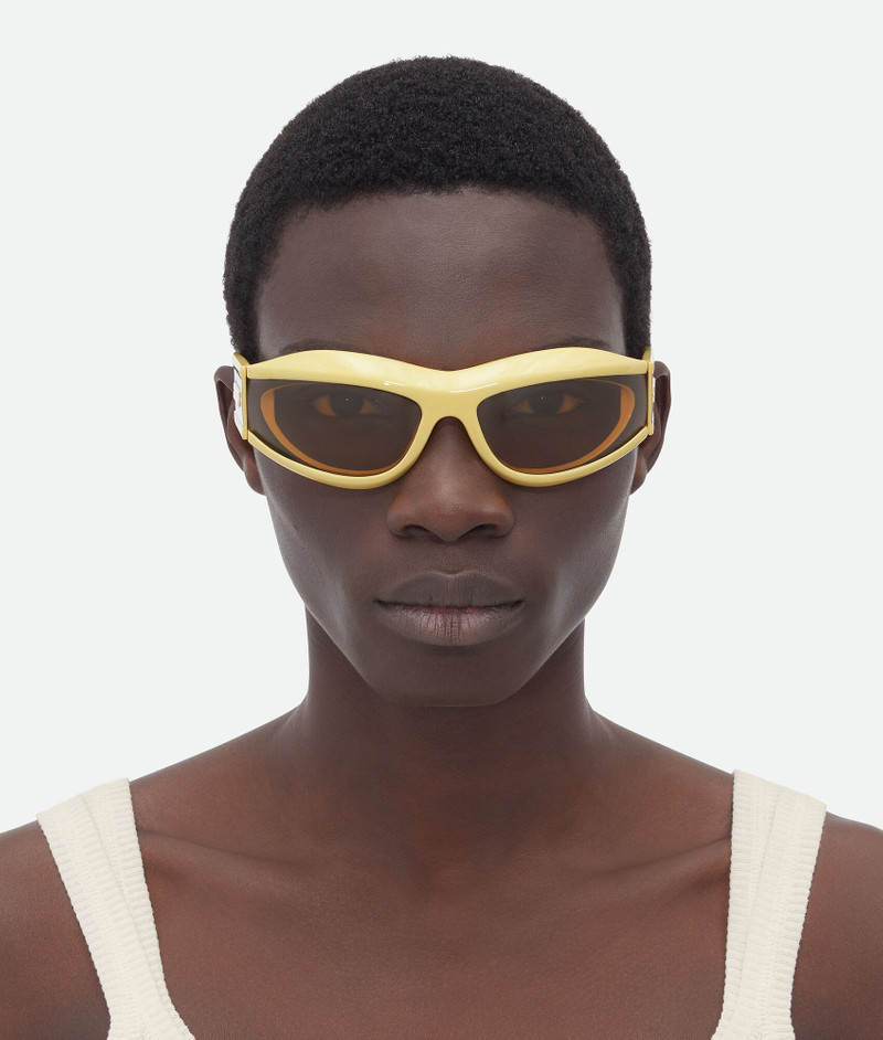Bottega Veneta Cangi Wraparound Injected Acetate Sunglasses outlook