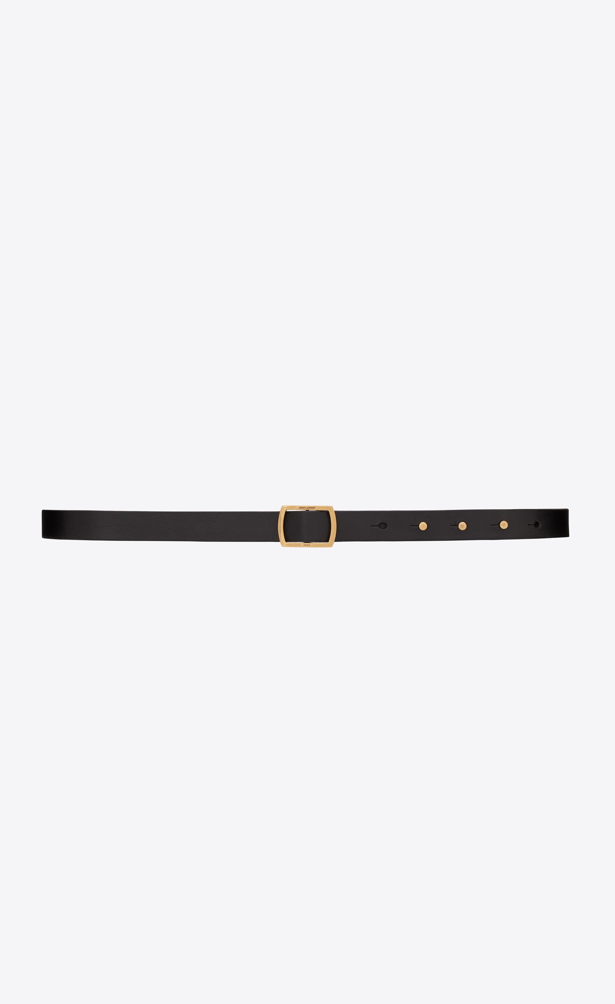 pavé buckle belt in smooth leather - 1