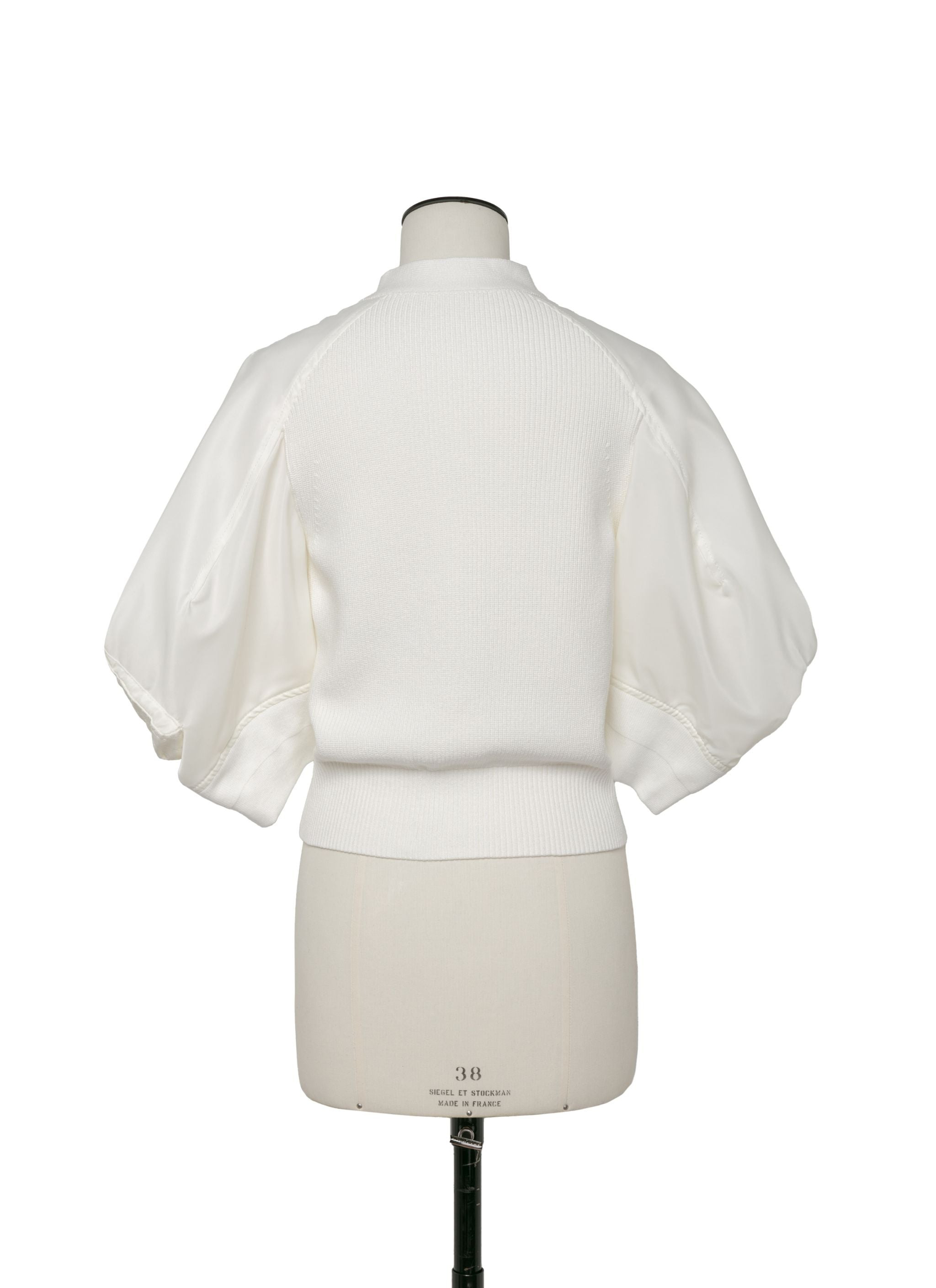 Nylon Twill x Knit Cardigan - 3