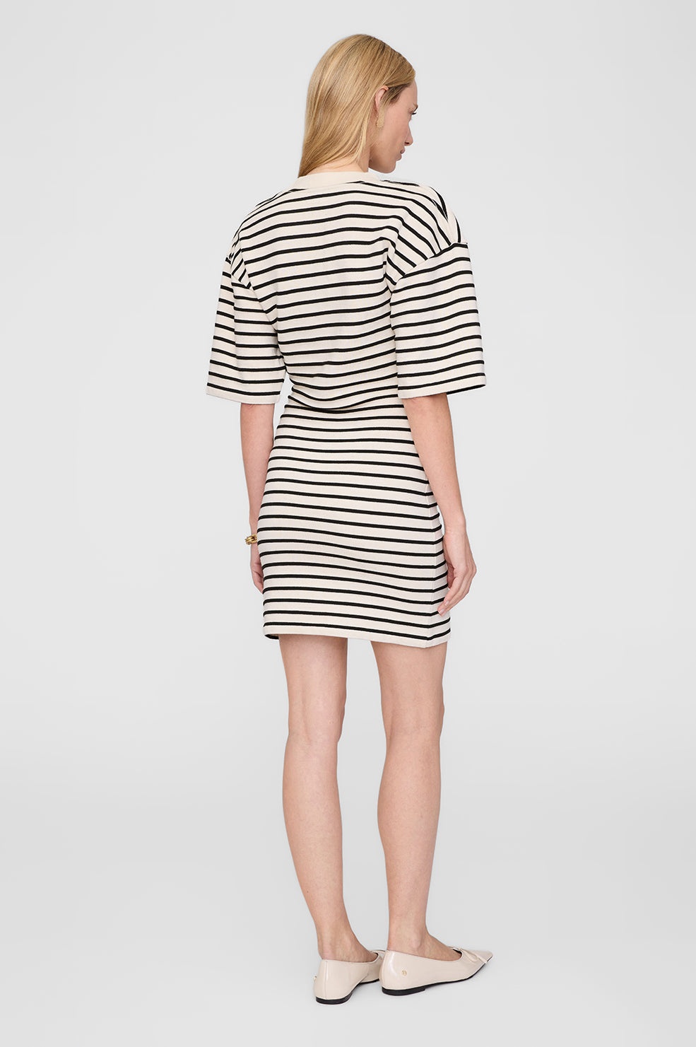 Mona Dress - Black Stripe French Terry - 3