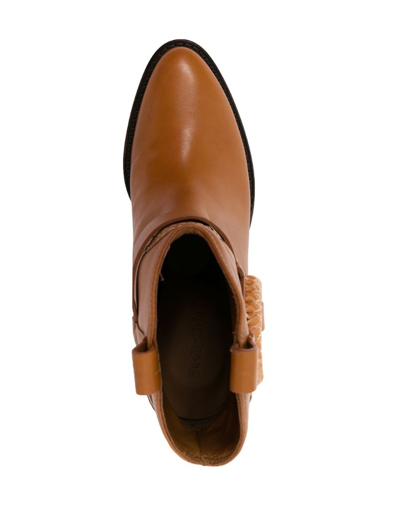 Hana braid-detail ankle boots - 5