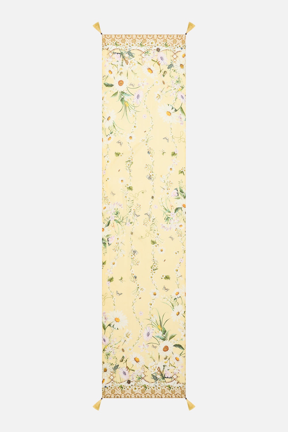LONG SILK CRINKLE CHIFFON SCARF - 2