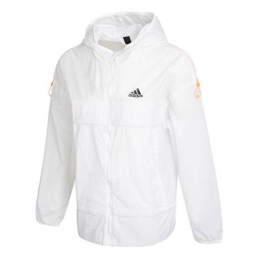 (WMNS) adidas Woven Sports Hooded Jacket White GP0670 - 1