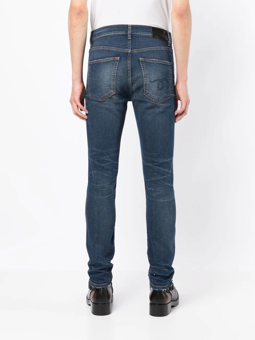 dark-wash slim-fit jeans - 4